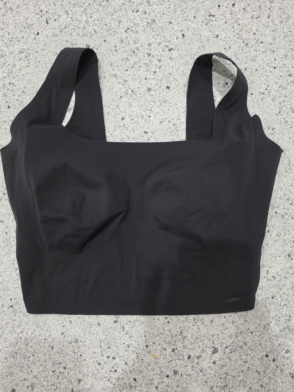 SKIMS Black Longline Bralette Bra Top Size L-DD